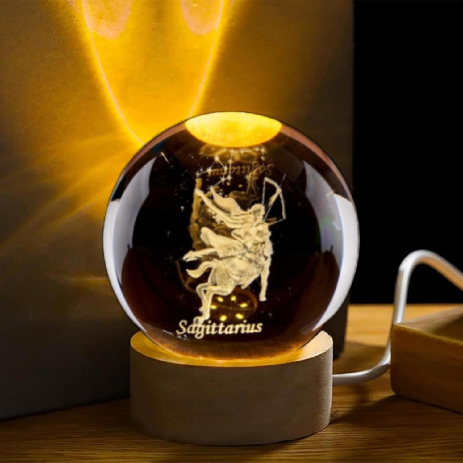 Bola Kristal Sagitarius 3D den - Paper Weight Crystal ulasan dan harga