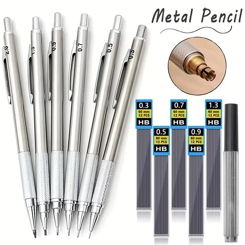 Set Pensil Mekanik Full Metal  - Mechanical Pencil 0.3 ulasan dan harga